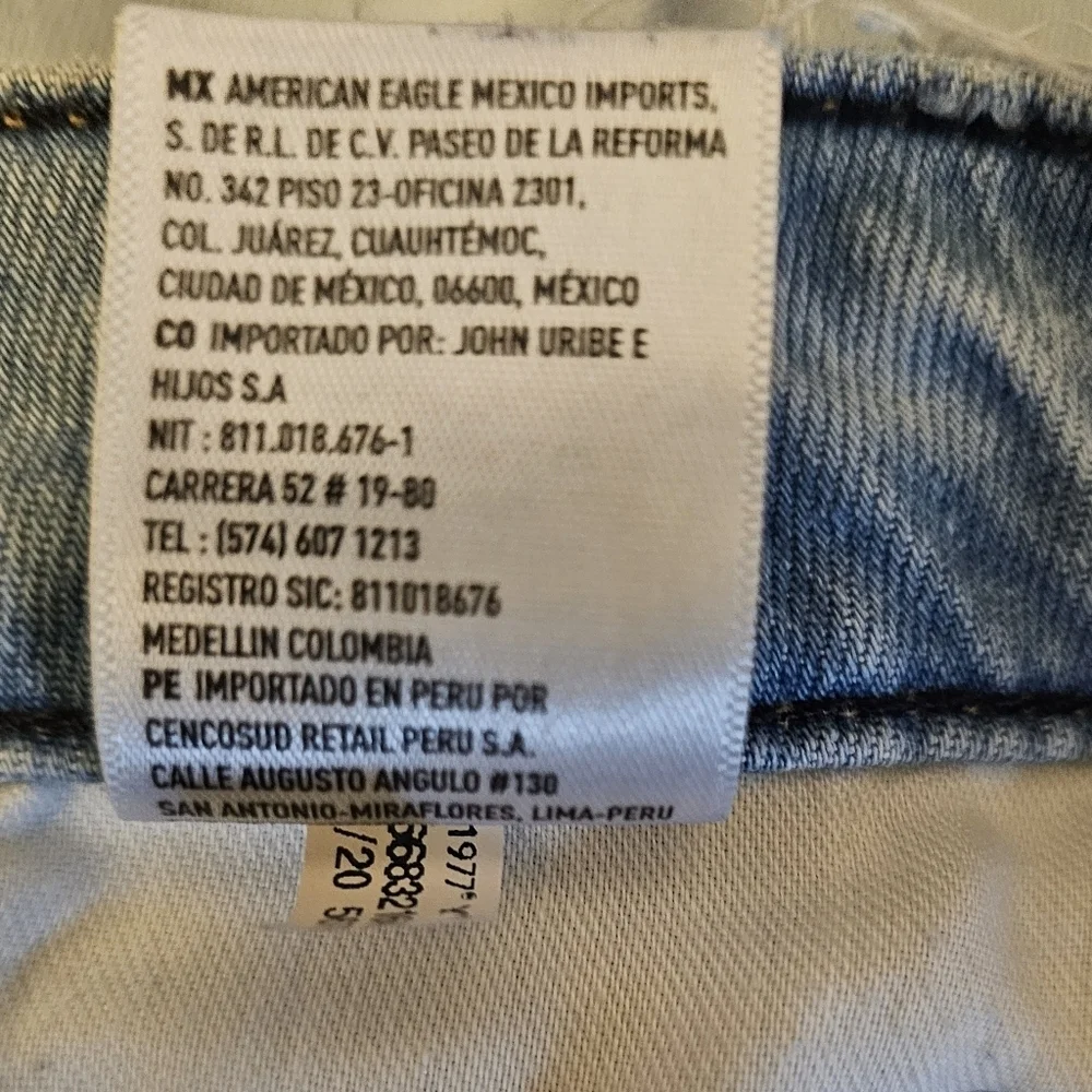 American Eagle Air Flex Patched Slim Fit Light Wash Jeans Size 30X32